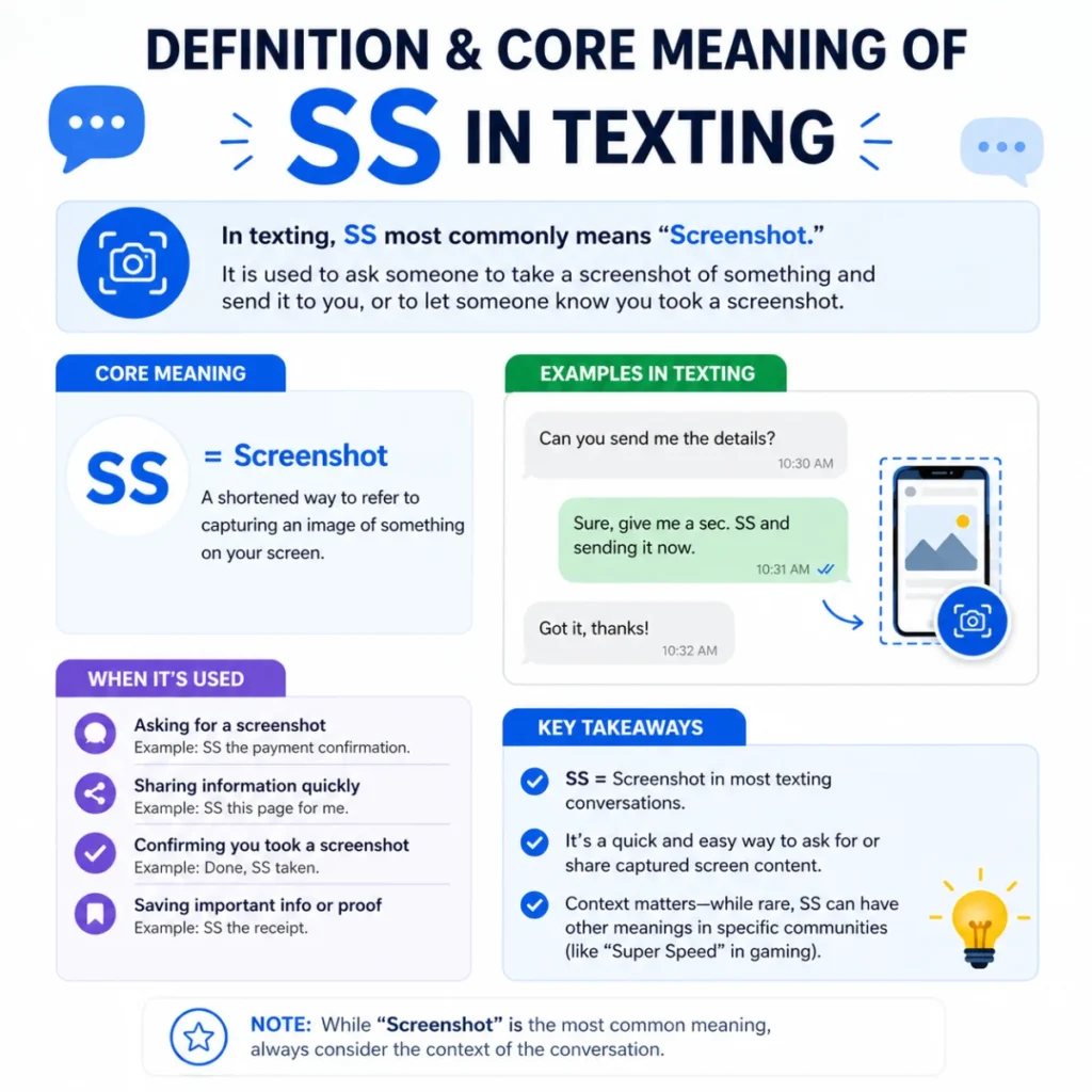 Definition & Core Meaning of SS in Texting