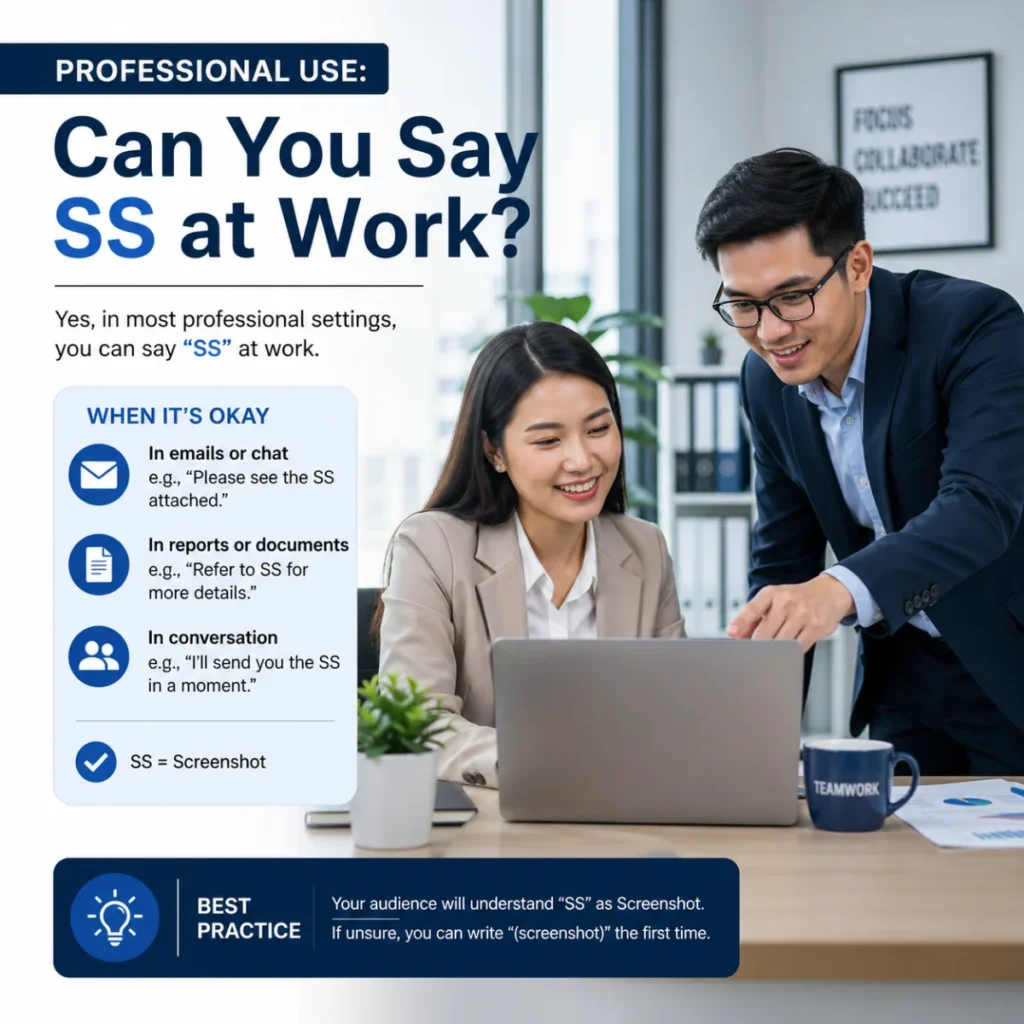 Professional Use: Can You Say SS at Work?