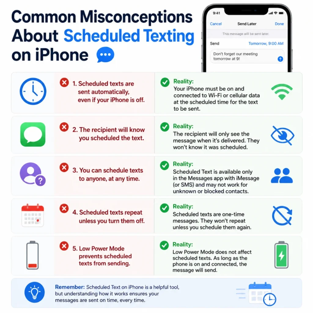 Common Misconceptions About Scheduled Texting on iPhone