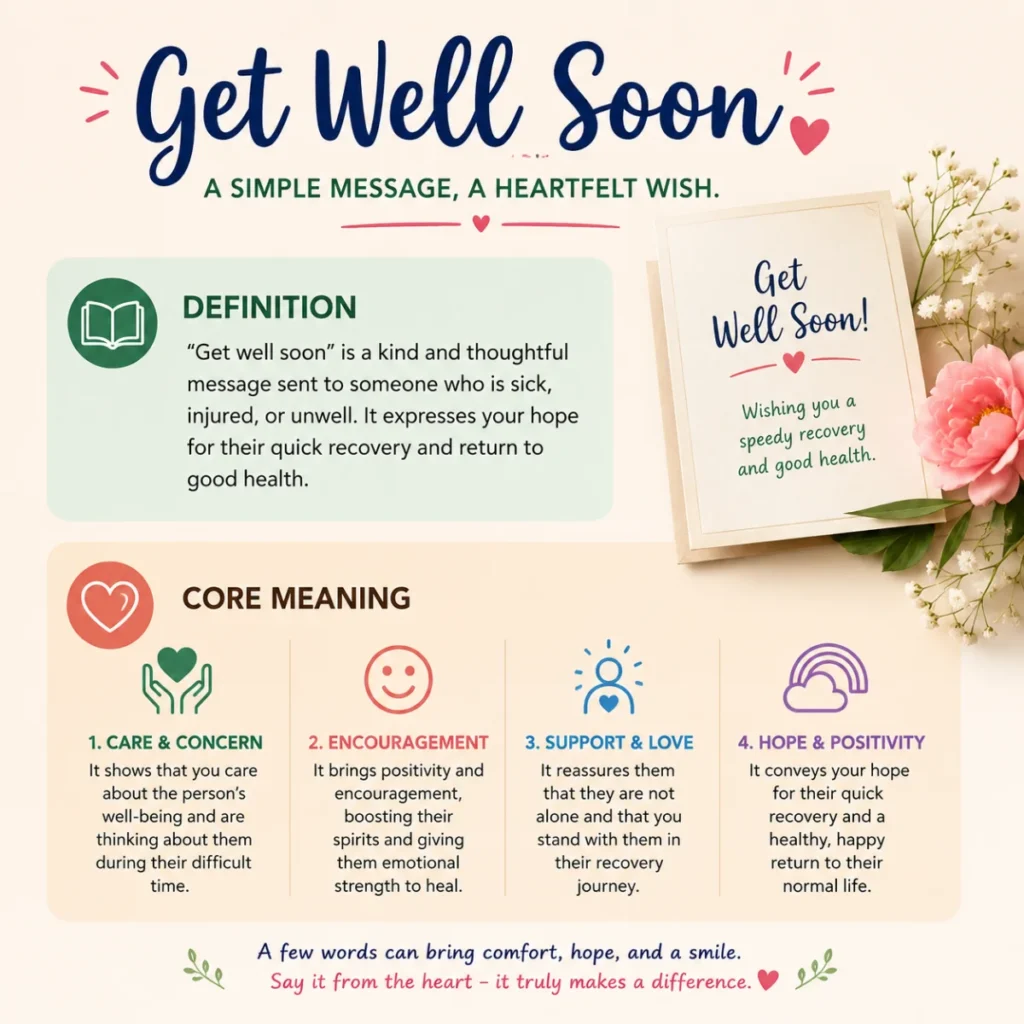 Definition & Core Meaning of get well soon message