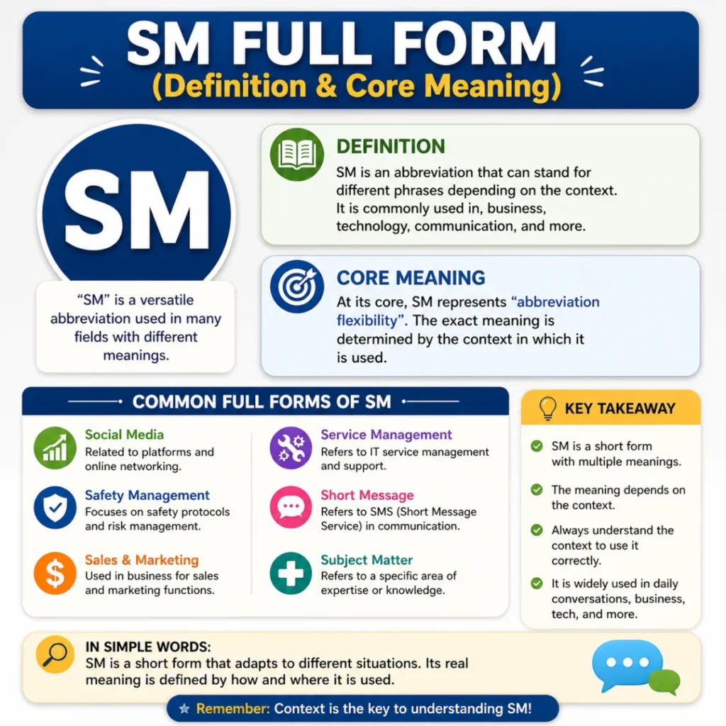 Definition & Core Meaning of sm Full Form in Chat