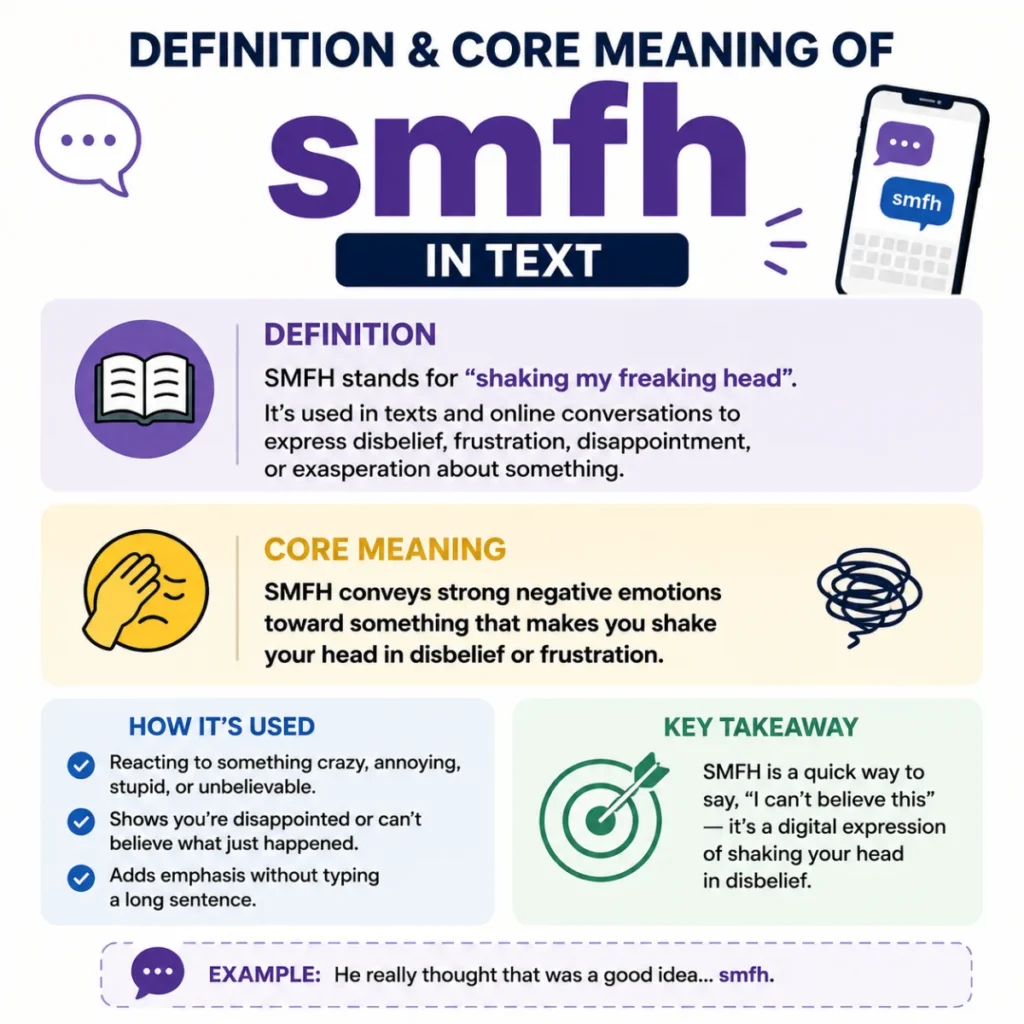 Definition & Core Meaning of smfh meaning in text