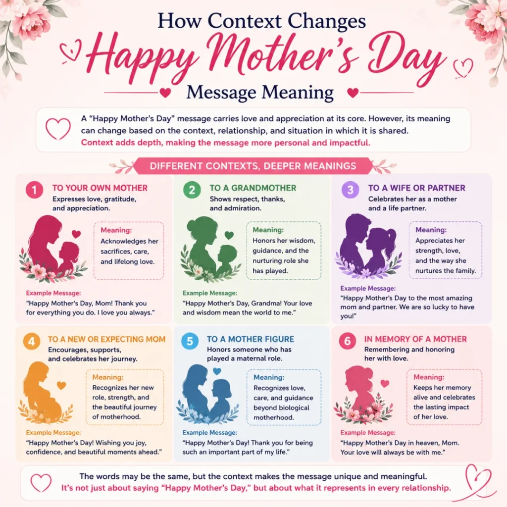 How Context Changes happy mothers day message Meaning