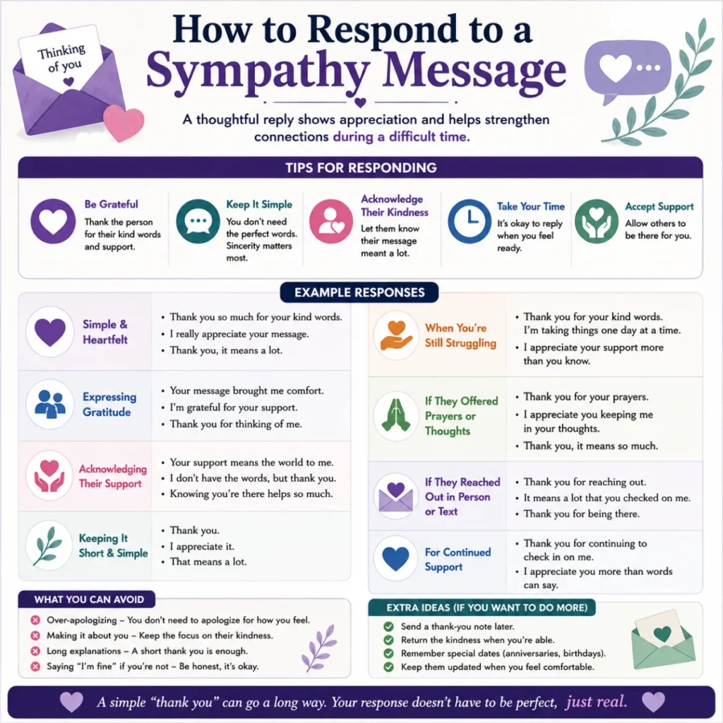 How to Respond to a Sympathy Message