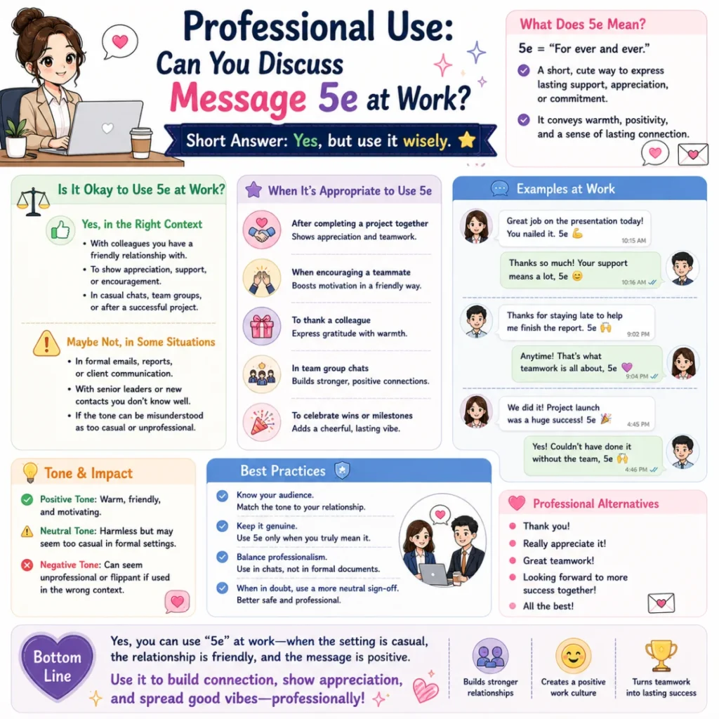 Professional Use: Can You Discuss message 5e at Work?