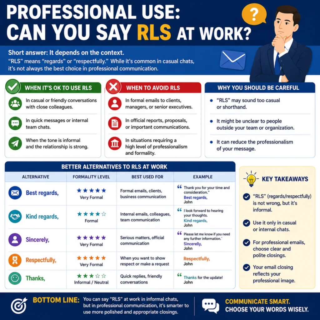 Professional Use: Can You Say rls at Work?