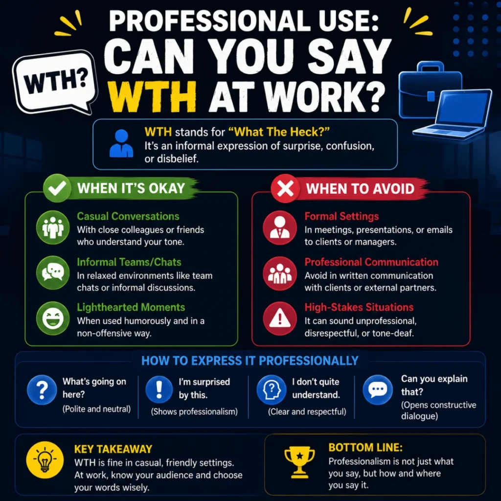 Professional Use: Can You Say WTH at Work?