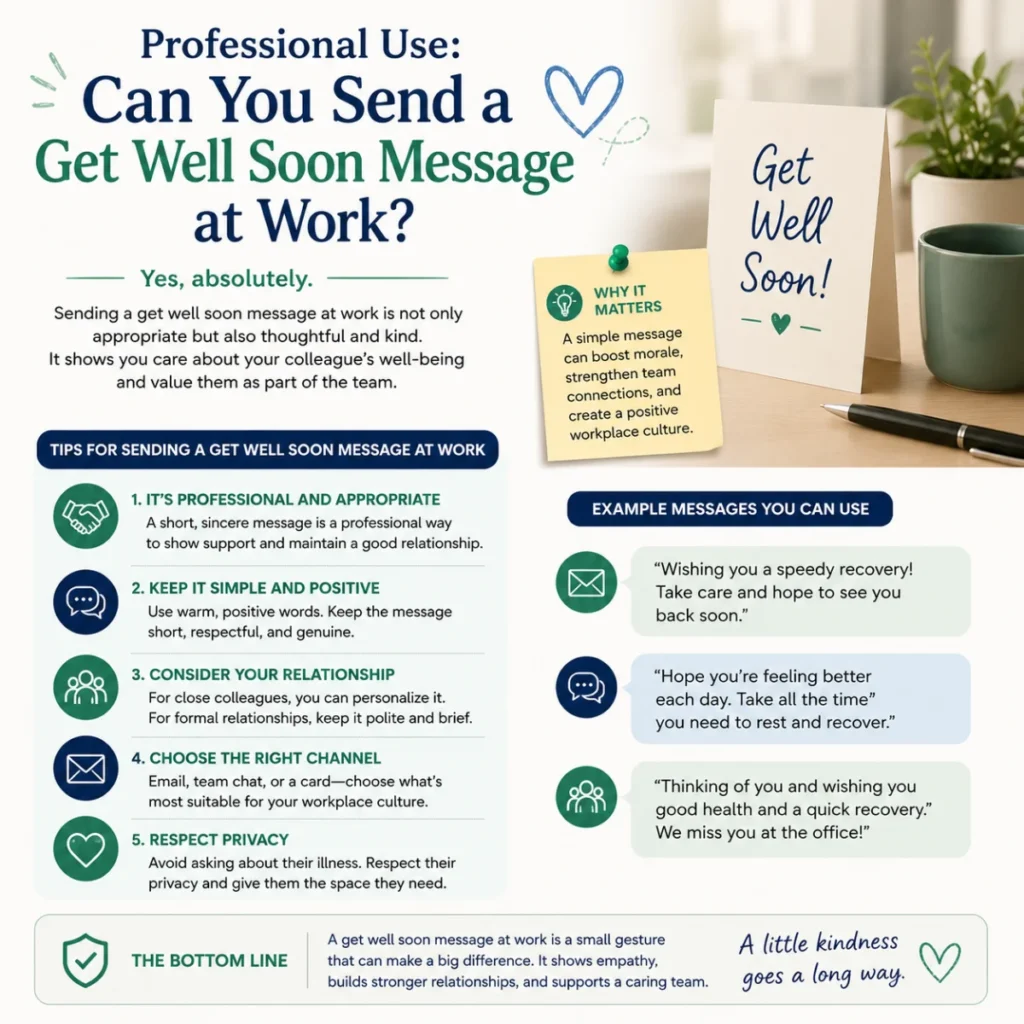 Professional Use: Can You Send a get well soon message at Work?