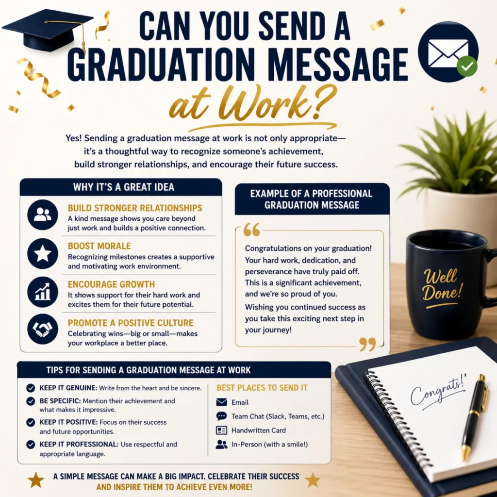 Professional Use: Can You Send a graduation message at Work?