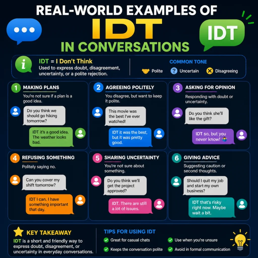 Real-World Examples of IDT in Conversations