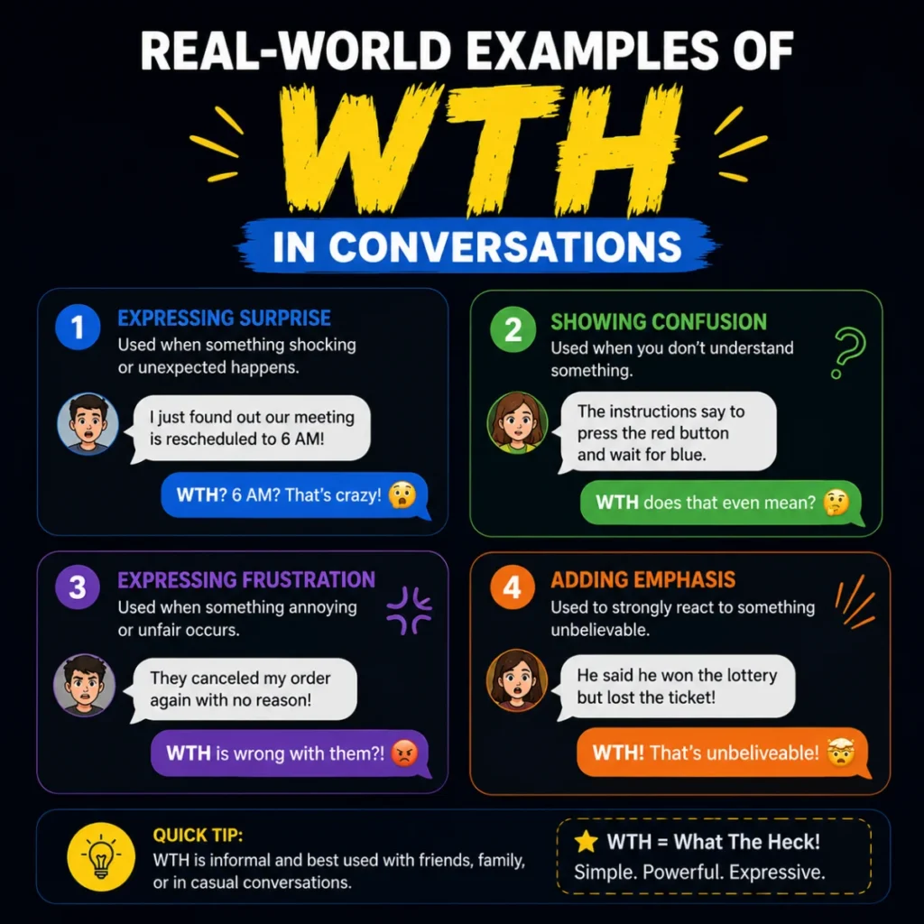 Real-World Examples of WTH in Conversations (4 Examples)