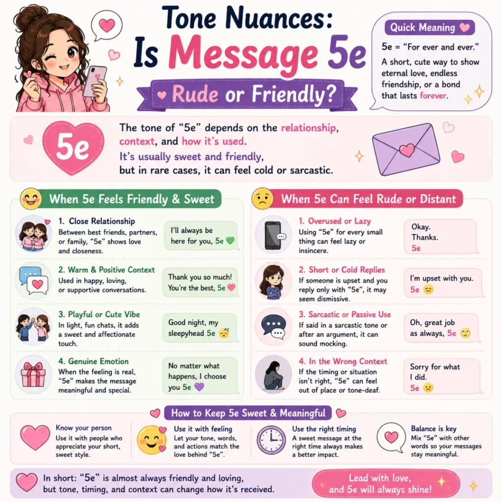 Tone Nuances: Is message 5e Rude or Friendly?