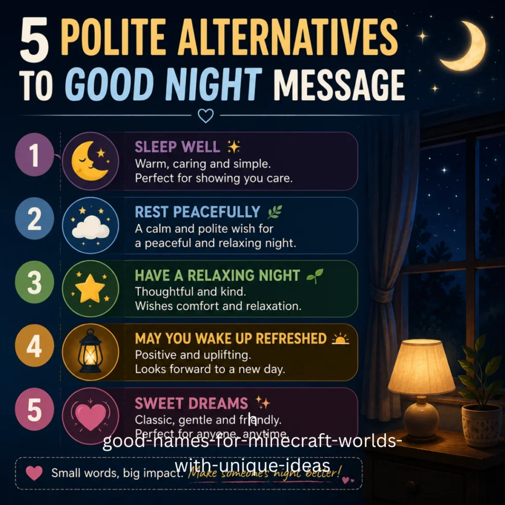 5 Polite Alternatives to Good Night Message
