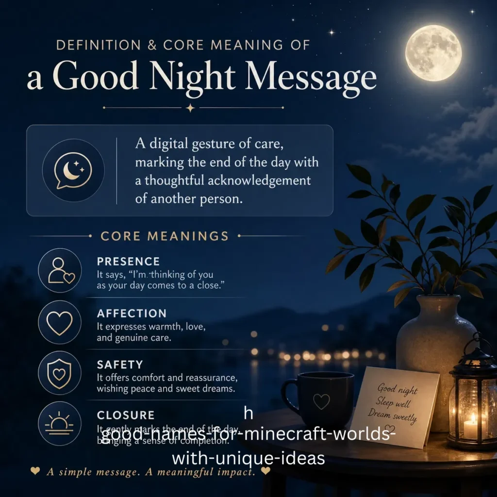 Definition & Core Meaning of Good Night Message