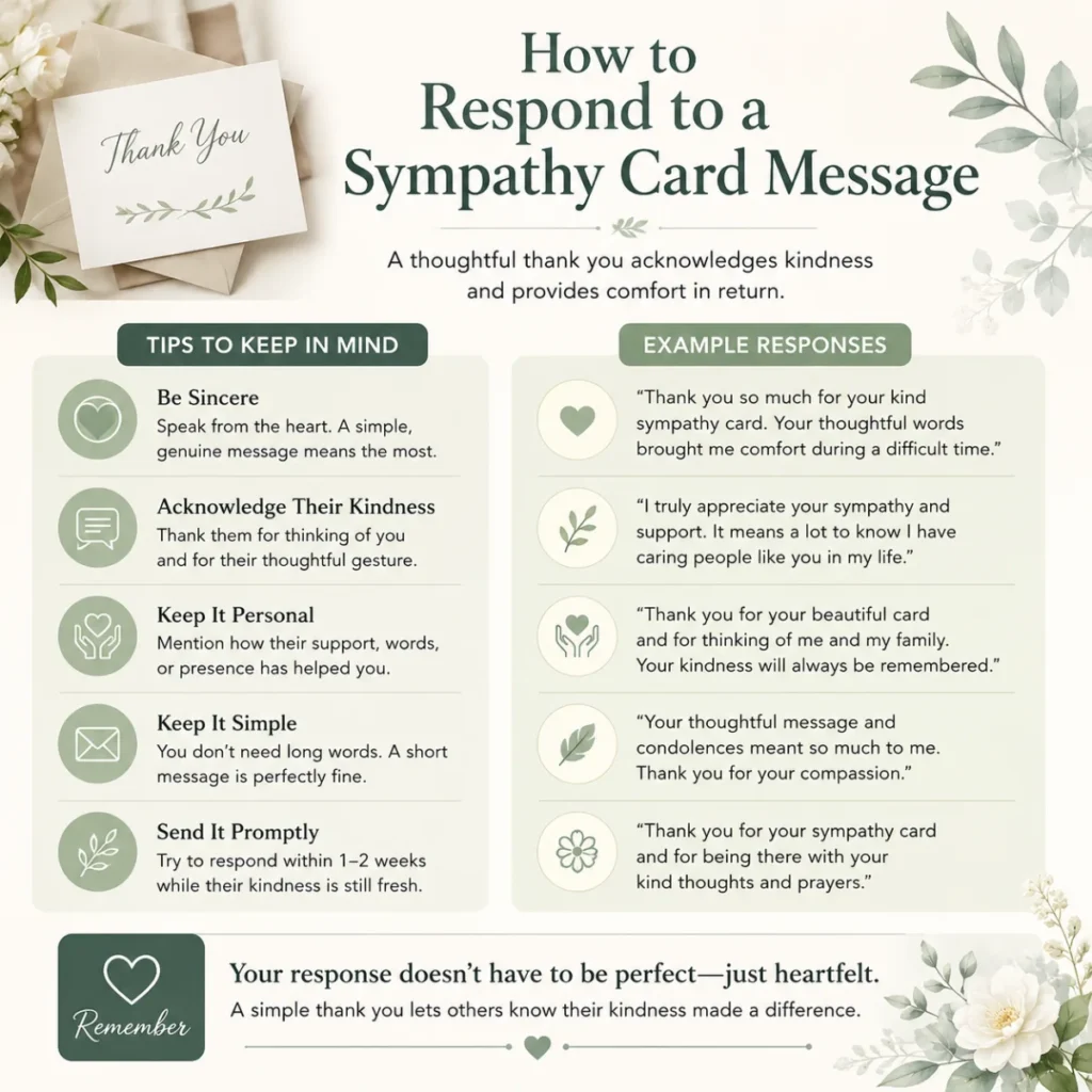 How to Respond to a Sympathy Card Message