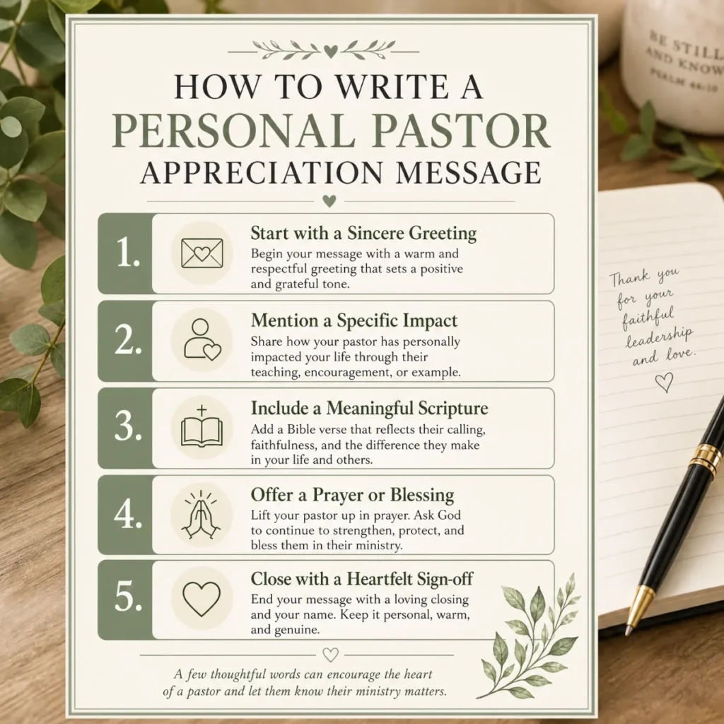 How to Write a Personal Pastor Appreciation Message