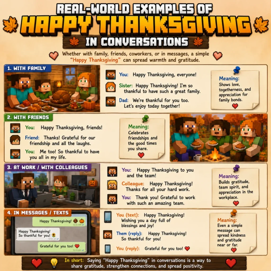 Real-World Examples of happy thanksgiving message in Conversations