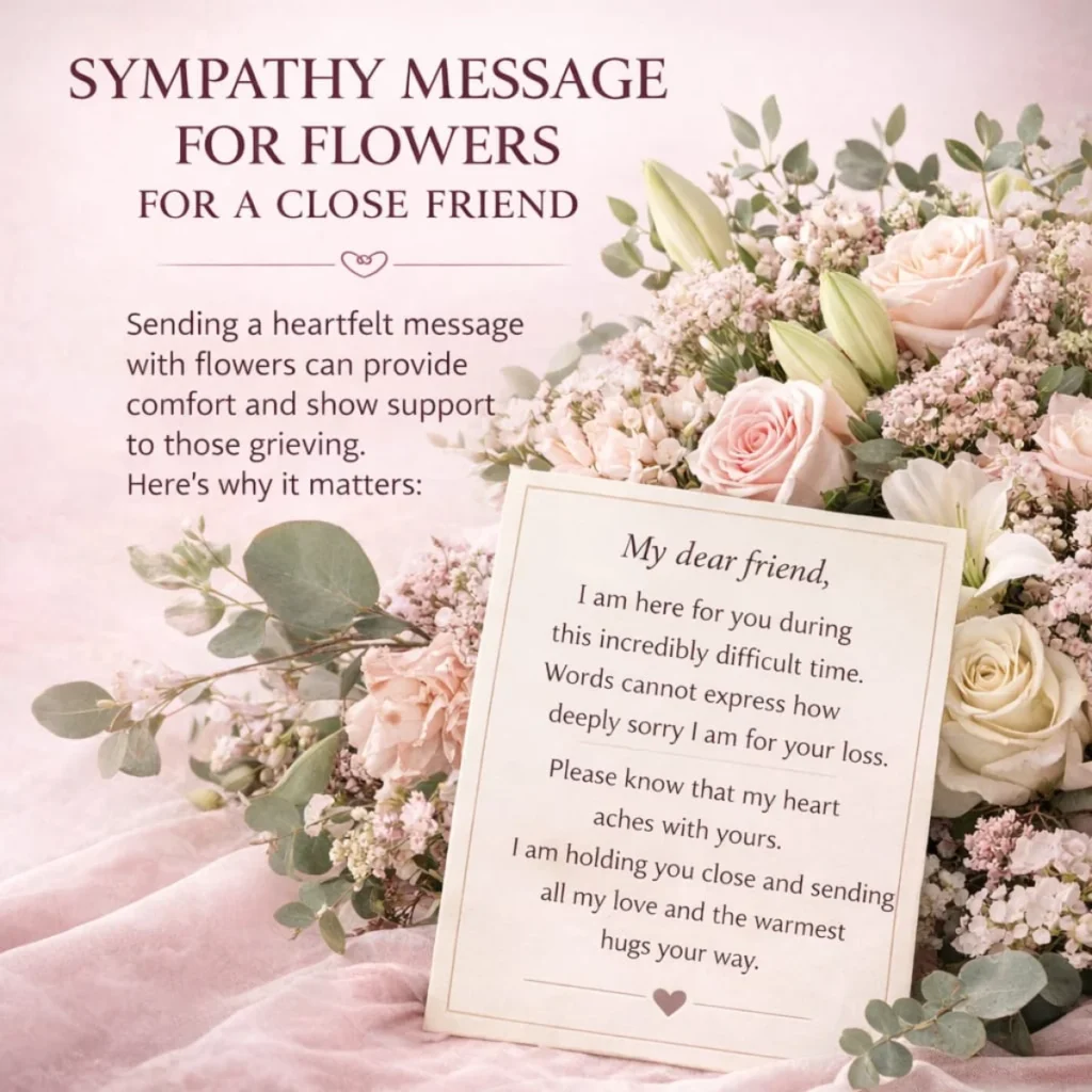 Sympathy Message for Flowers for a Close Friend