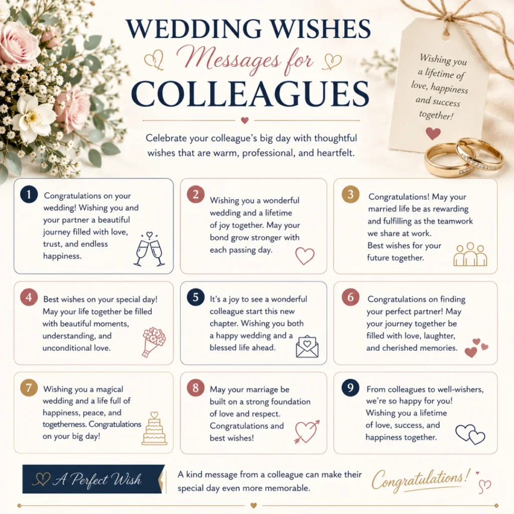 Wedding Wishes Messages for Colleagues
