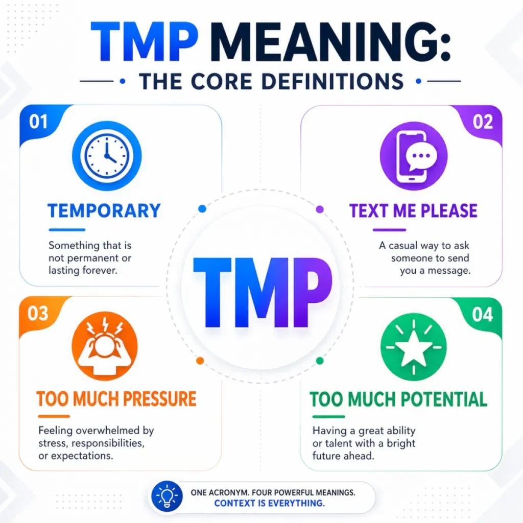 What Is TMP Meaning in Text? The Core Definitions