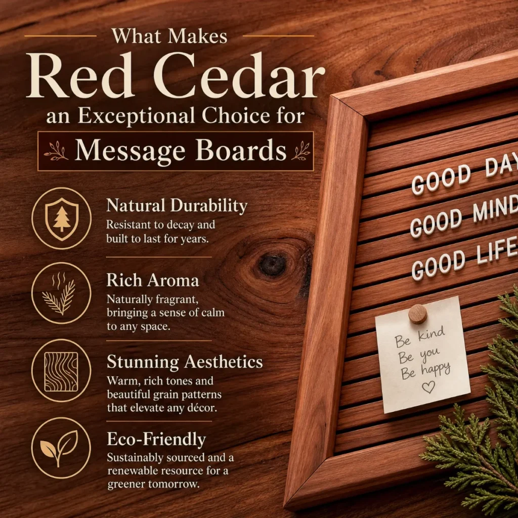 What Makes Red Cedar an Exceptional Choice for Message Boards