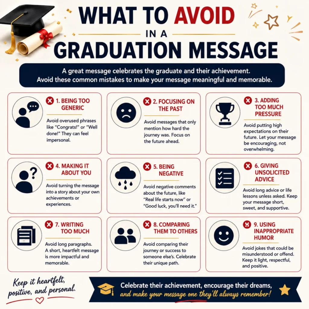 What to Avoid in a Graduation Message