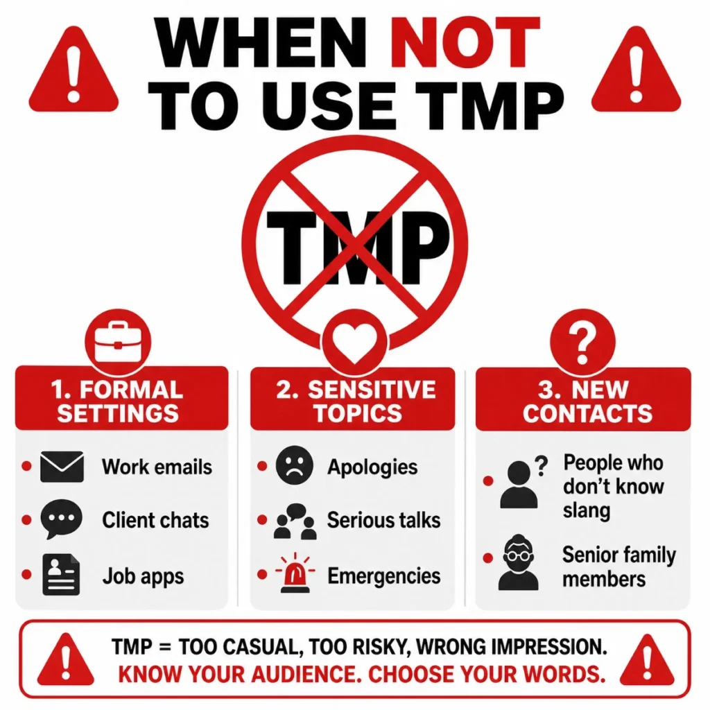 When NOT to Use TMP in Text