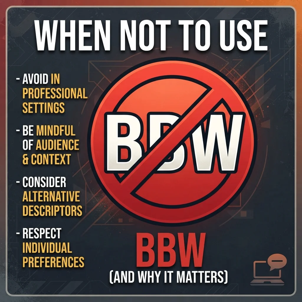🚫 When NOT to Use BBW