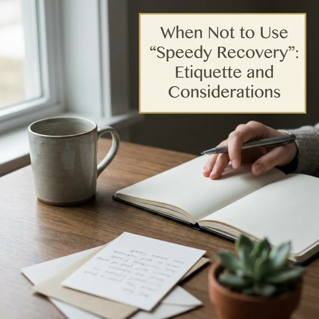 When Not to Use "Speedy Recovery": Etiquette and Considerations