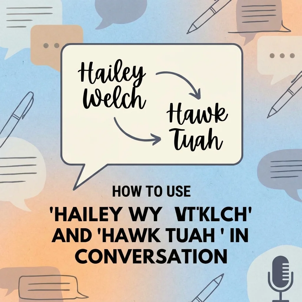 How to Use "Hailey Welch" and "Hawk Tuah" in Conversation