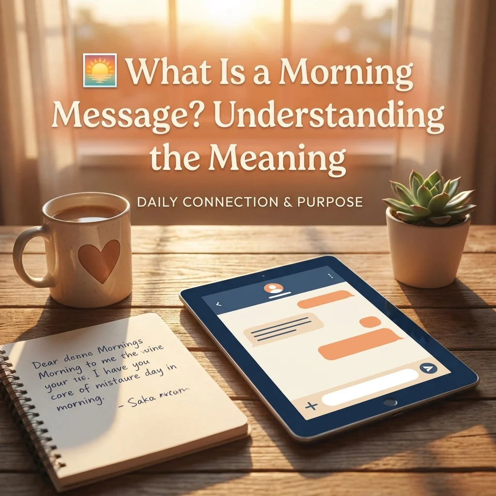 🌅 What Is a Morning Message? Understanding the Meaning