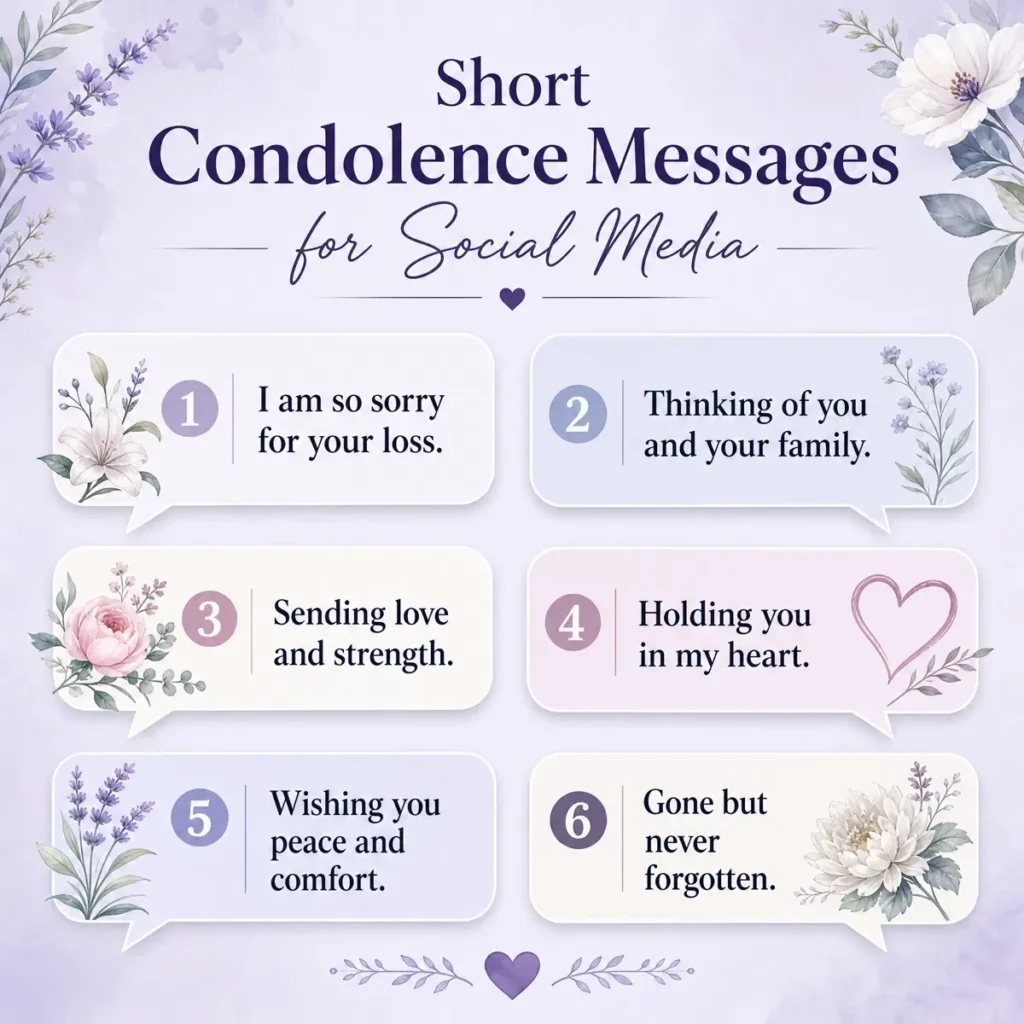 Short Condolence Messages for Social Media