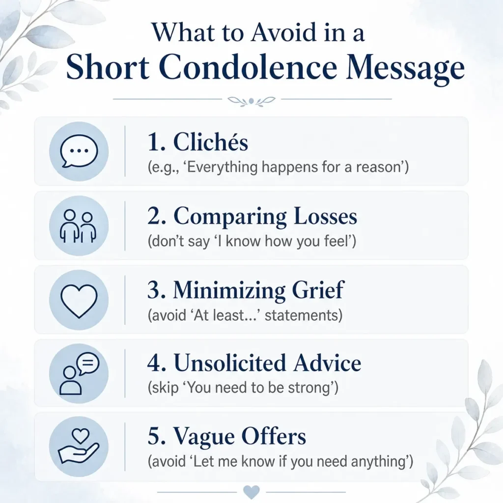 What to Avoid in a Short Condolence Message