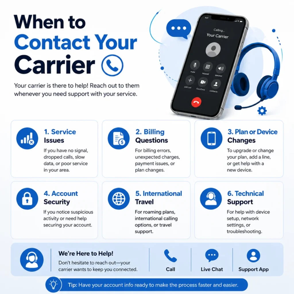 When to Contact Your Carrier 📞