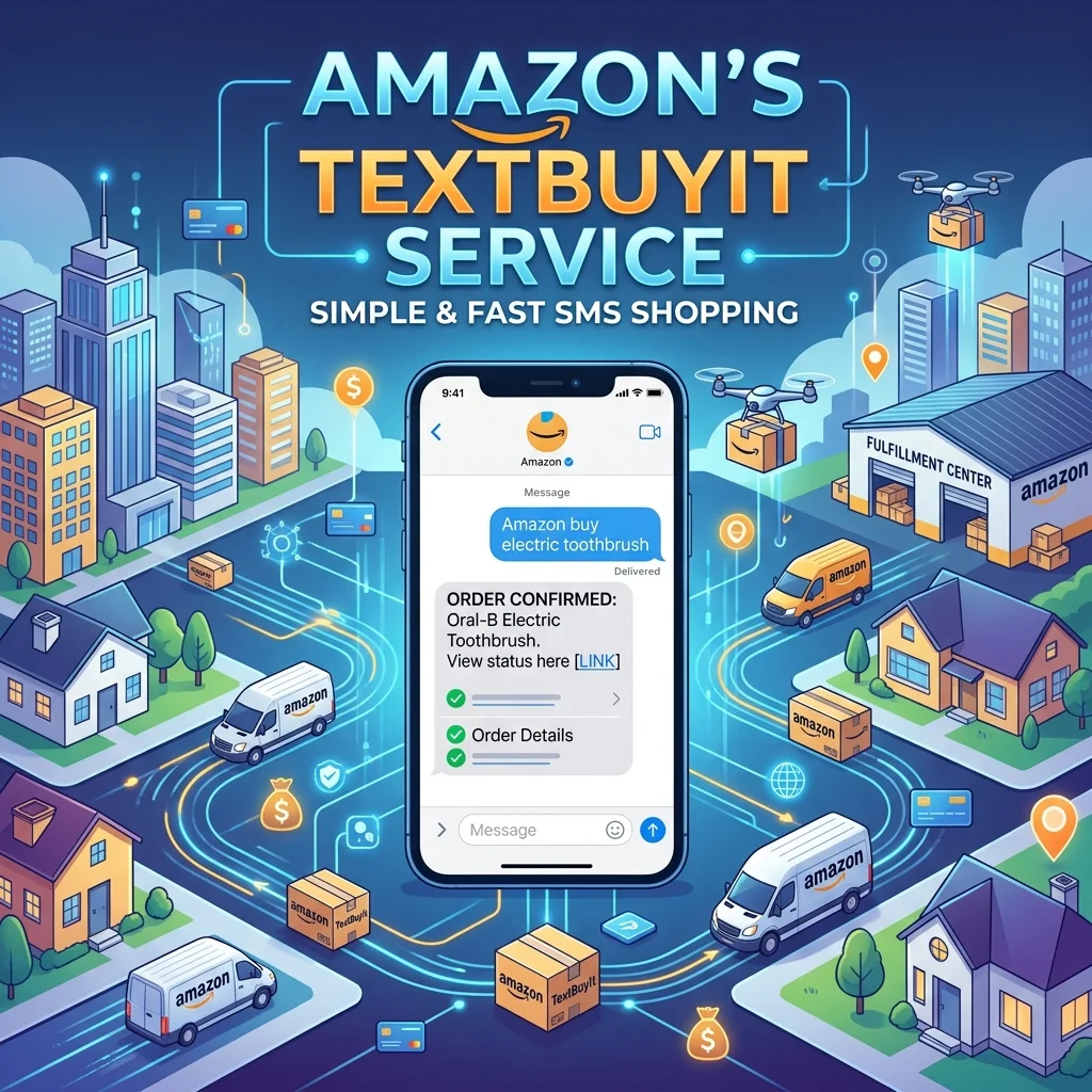 Amazon TextBuyIt service using 262966, including SMS product searches, price comparisons, purchases, and Amazon mobile shopping