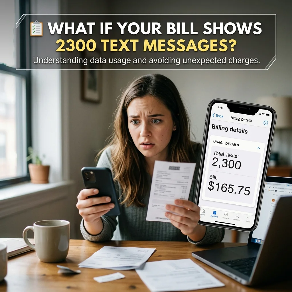 What if your bill shows 2300 text messages, including MMS activity, carrier billing records, and unexpected SMS charges