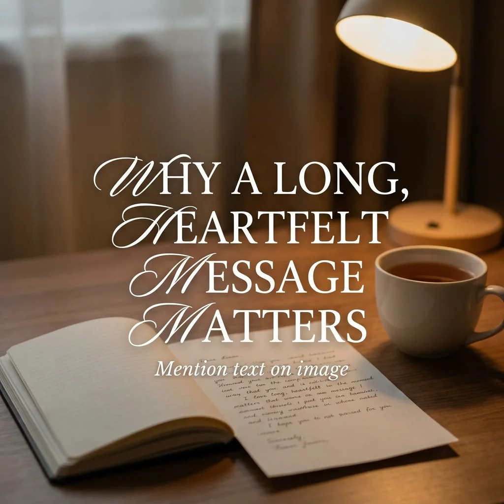 Why a Long, Heartfelt Message Matters