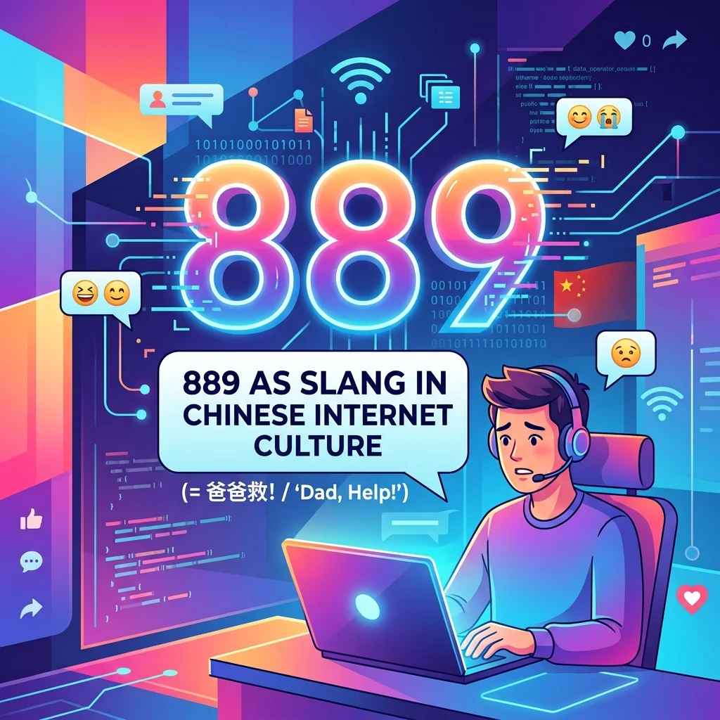 889 slang meaning in Chinese internet culture, with Chinese texting numerology and digital communication context
