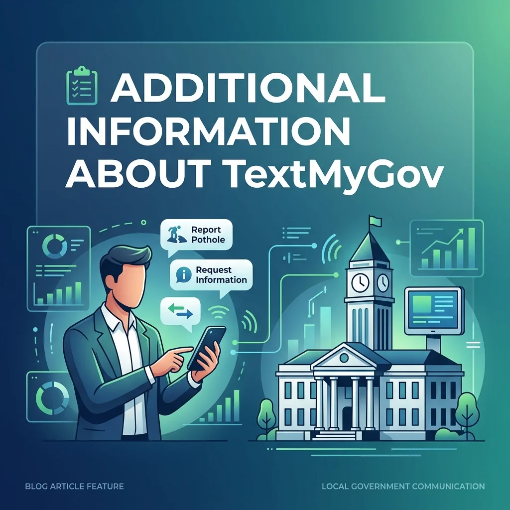 Additional information about TextMyGov, including government alerts, local notifications, opt-in services, and SMS communication