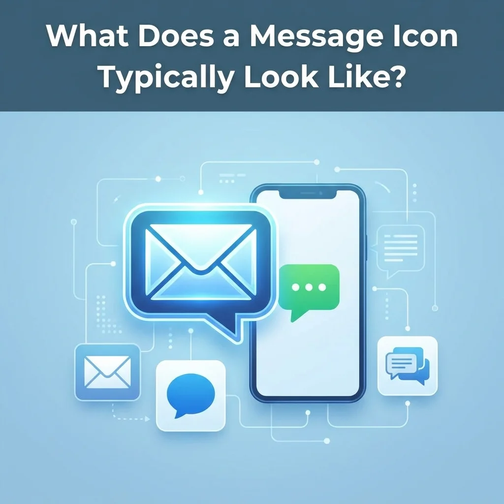 Message icon typically shown as a speech bubble for chats, texts, and online conversations