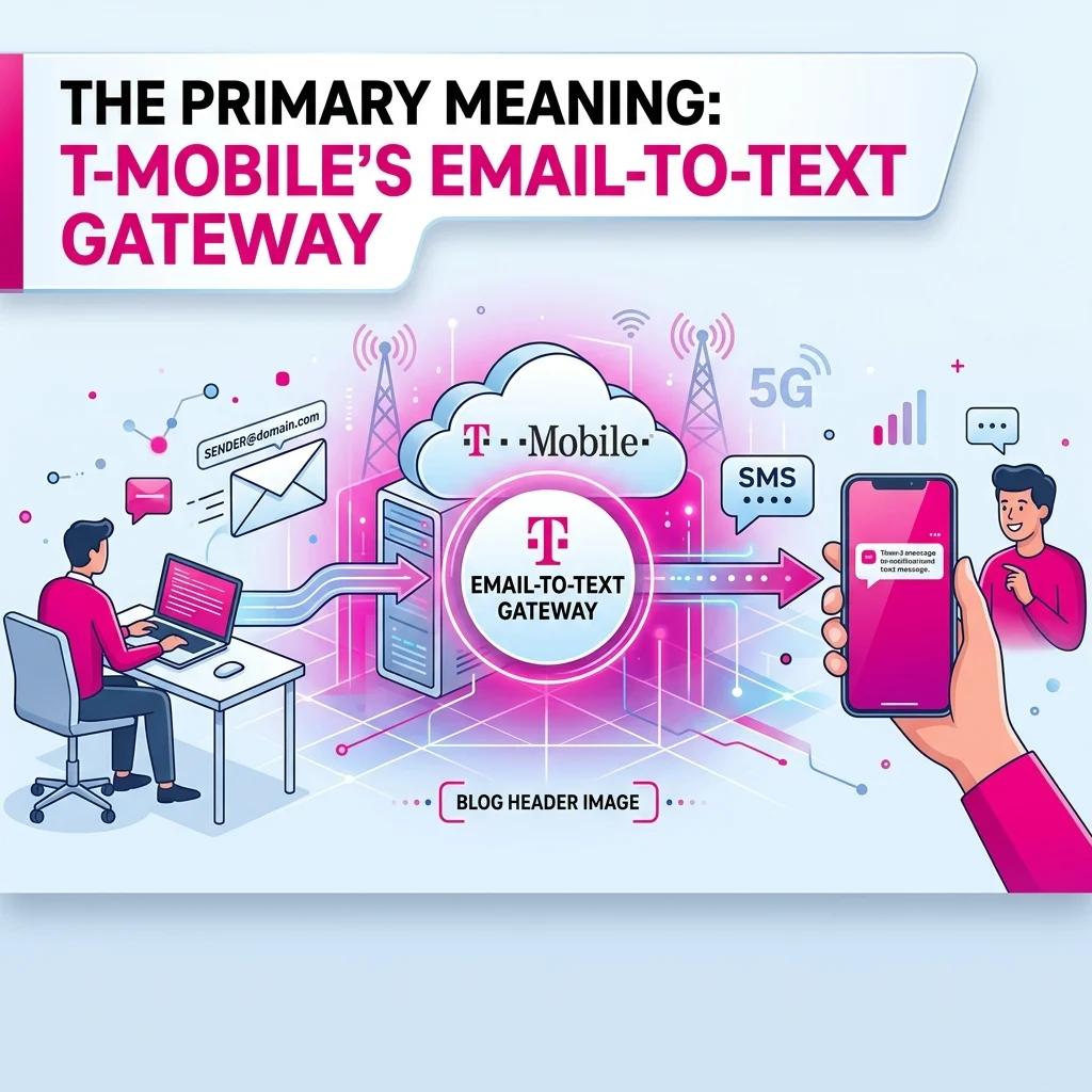 T-Mobile email-to-text gateway meaning, explaining how emails can be delivered as SMS messages through the service