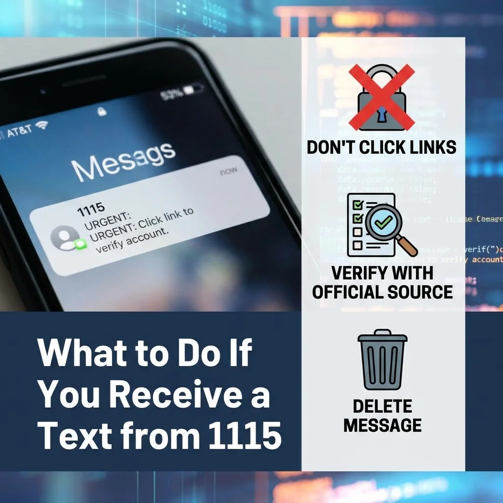 What to do if you receive a text from 1115 and how to respond safely