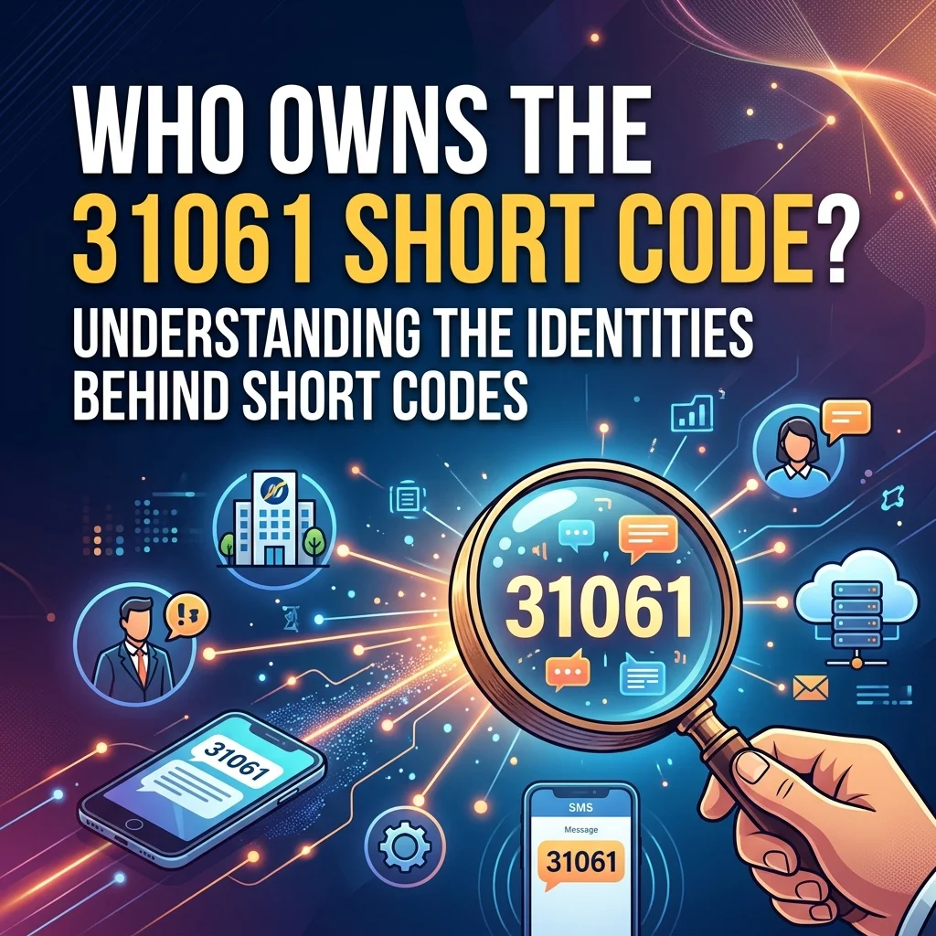 Who owns the 31061 short code, including shared SMS services, Name.com, Nexmo, and verification messages