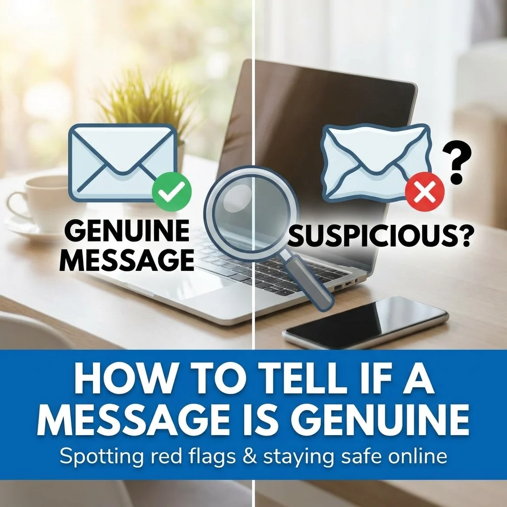 How to tell if a message is genuine by checking signs of authenticity and avoiding suspicious messages