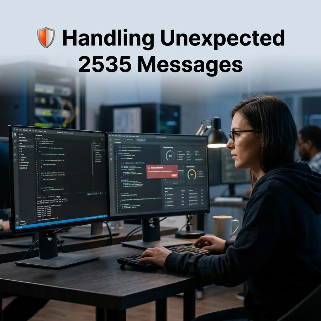 Handling unexpected 2535 messages with SMS safety tips, scam prevention, and T-Mobile short code guidance