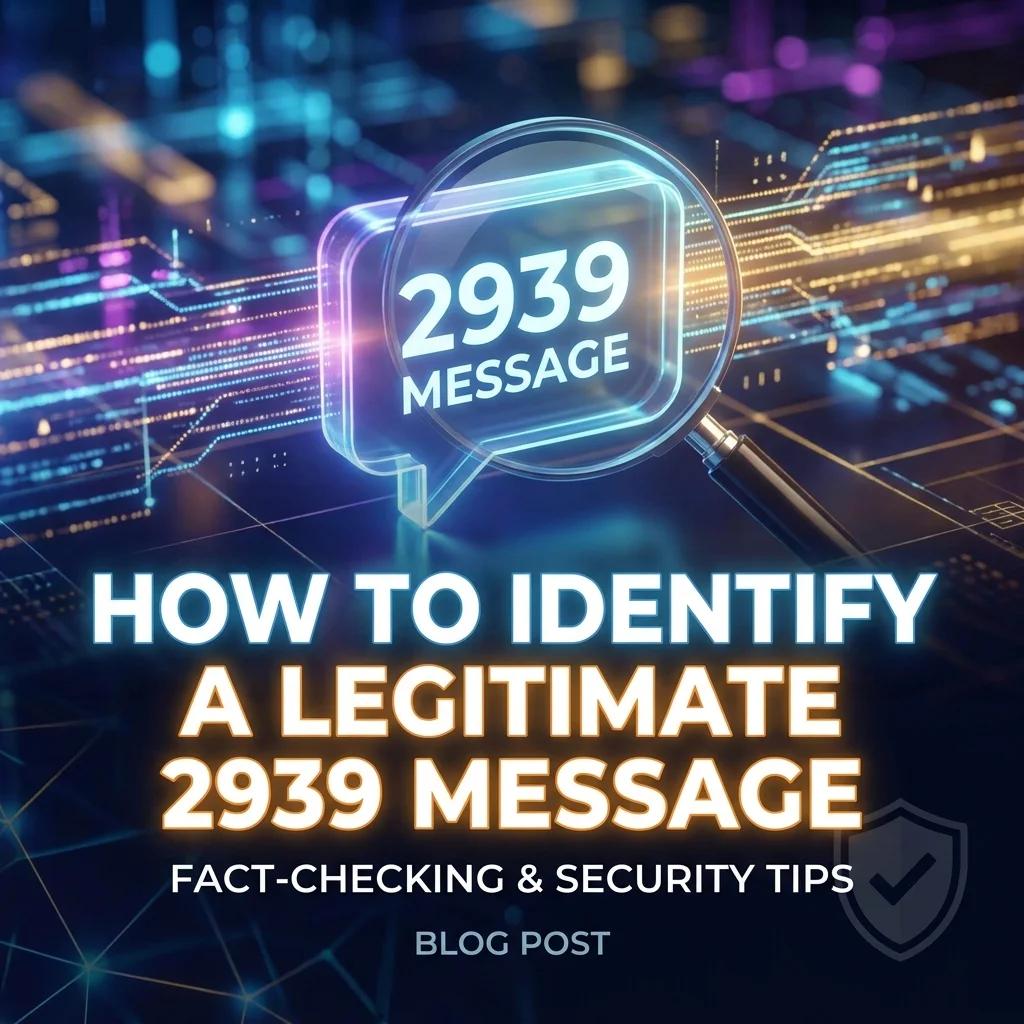 How to identify a legitimate 2939 message and safely verify an unexpected text