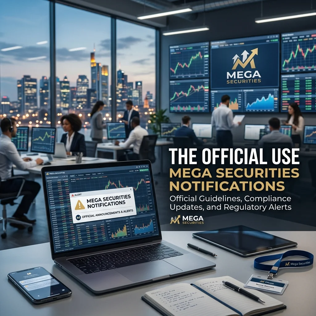 68777 official Mega Securities notifications, including financial alerts, account messages, and SMS service updates