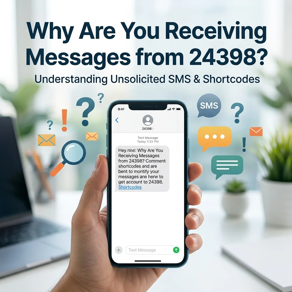 Why you are receiving messages from 24398, including SMS alerts, promotional texts, and short code messaging details
