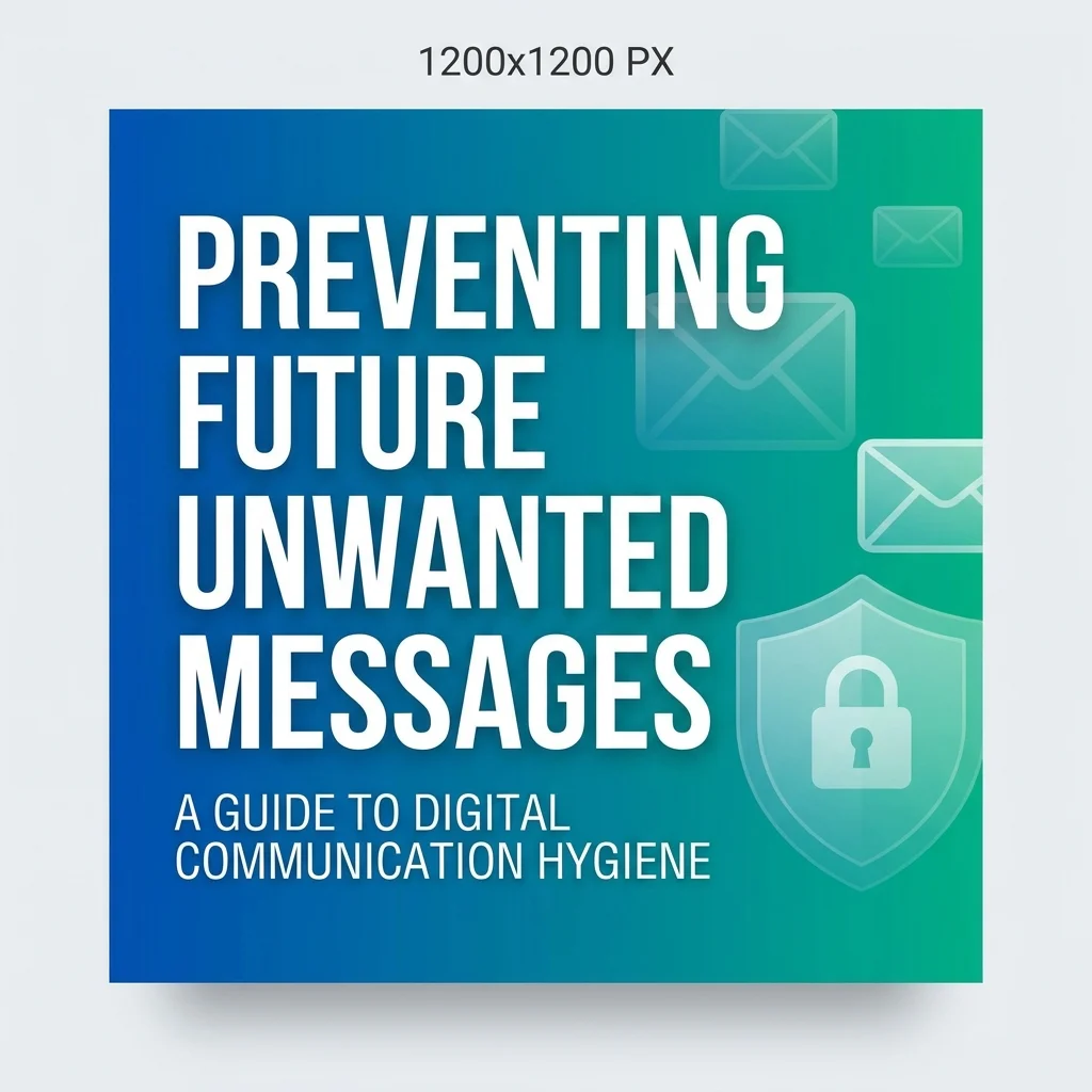 Preventing future unwanted messages with simple tips for reducing spam and unwanted communication