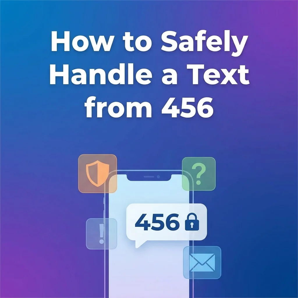 How to safely handle a text from 456 and respond to unexpected messages securely